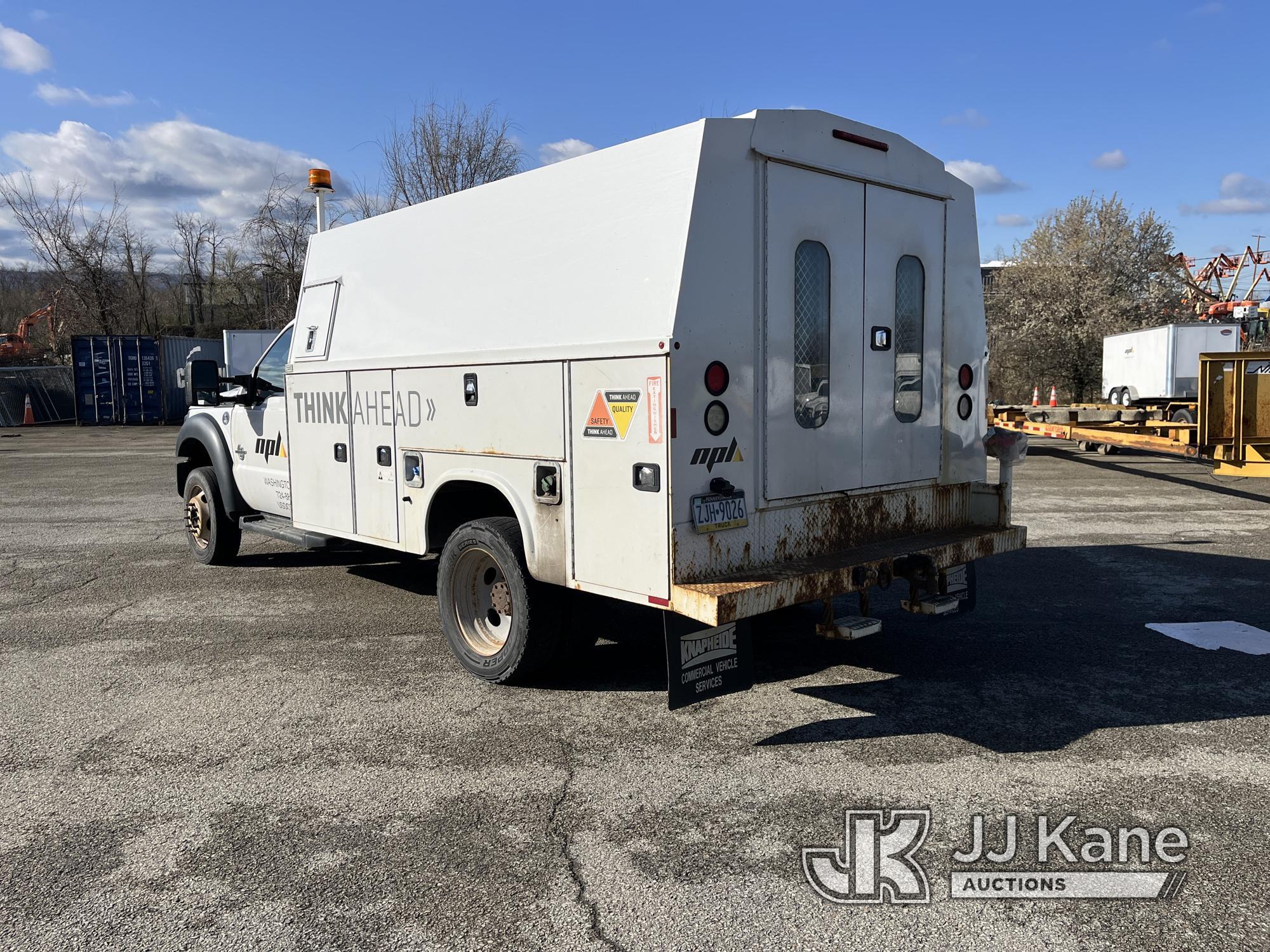 (Lemont Furnace, PA) 2016 Ford F450 Enclosed High-Top Service Truck Runs & Moves, Passenger Side Mir