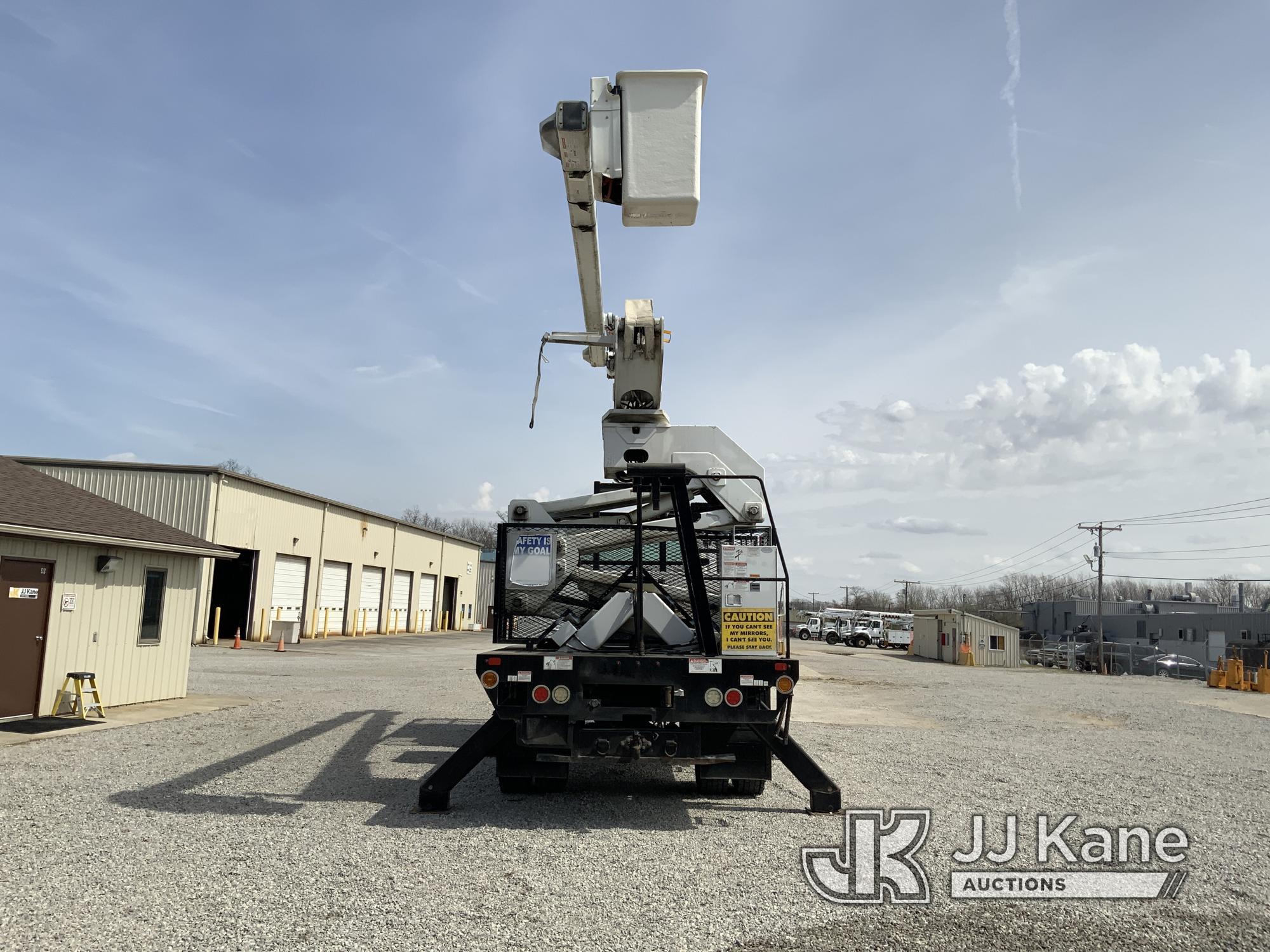 (Fort Wayne, IN) Terex/HiRanger XT60/70, Over-Center Elevator Bucket Truck rear mounted on 2014 Frei