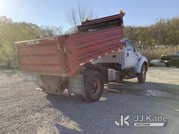 (Houston, PA) 2013 Ford F750 Dump Truck Runs, Moves & Operates) (Check Engine Light On, Rust & Body