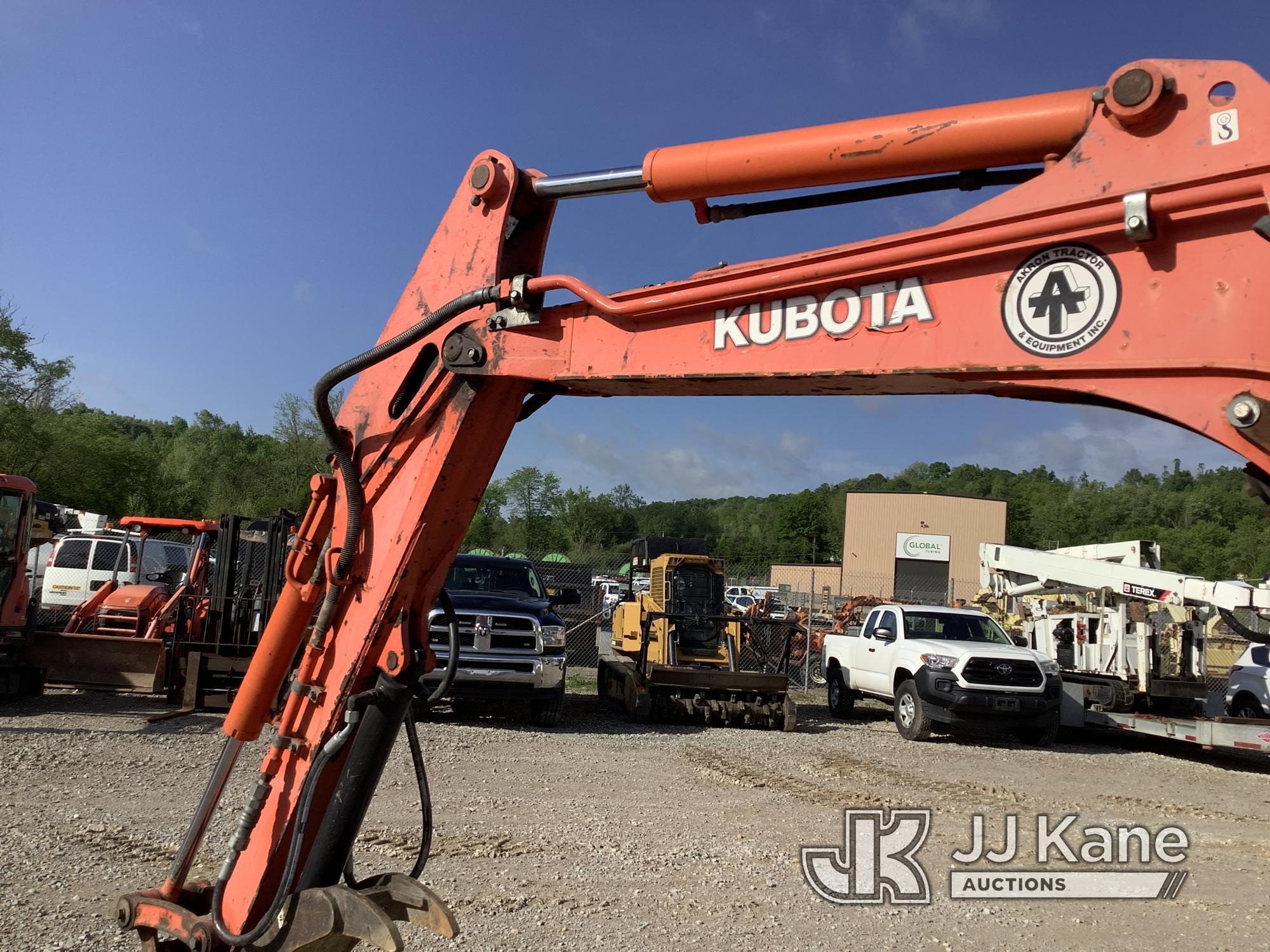 (Smock, PA) 2017 Kubota KX91-3 Super Series Mini Hydraulic Excavator Runs, Moves & Operates, Rust Da