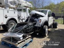 (Smock, PA) 2020 Ford F450 Service Truck Wrecked, Not Running, Frame & Body Damage, Condition Unknow
