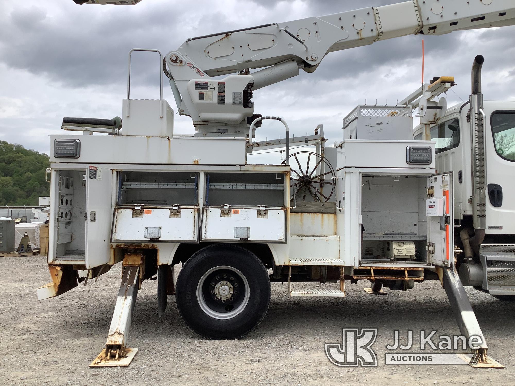 (Smock, PA) Altec AM55-MH, Over-Center Material Handling Bucket rear mounted on 2009 Freightliner M2