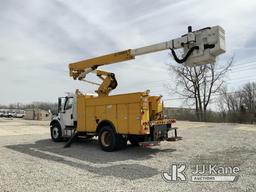 (Fort Wayne, IN) HiRanger TL41-MH, Material Handling Bucket Truck mounted behind cab on 2011 Freight
