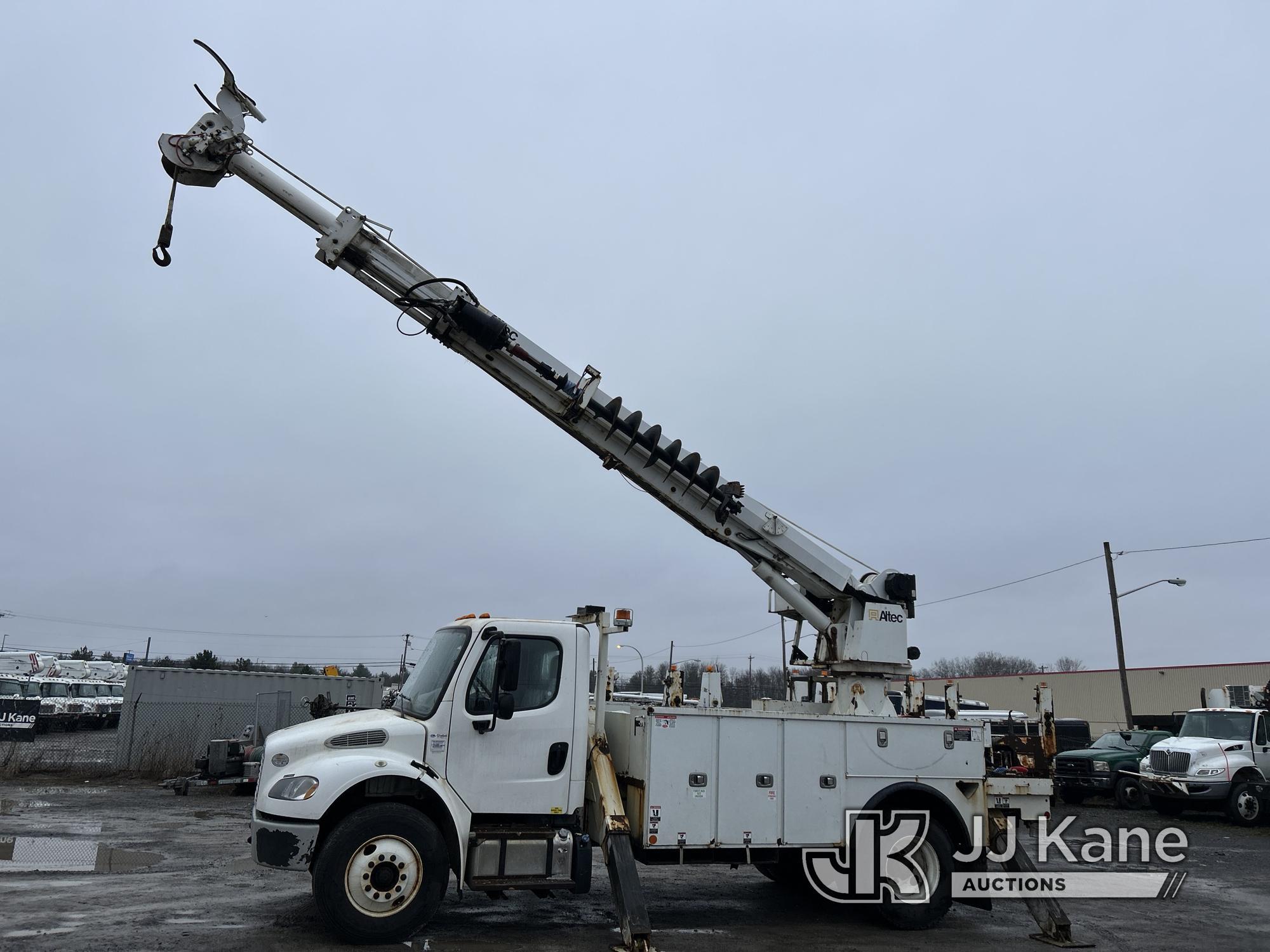 (Rome, NY) Altec DC47TR, Digger Derrick rear mounted on 2018 Freightliner M2 106 Utility Truck Runs,