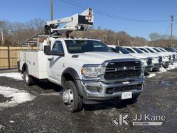 (Kings Park, NY) Versalift SST40EIH-02, Articulating & Telescopic Bucket Truck center mounted on 202