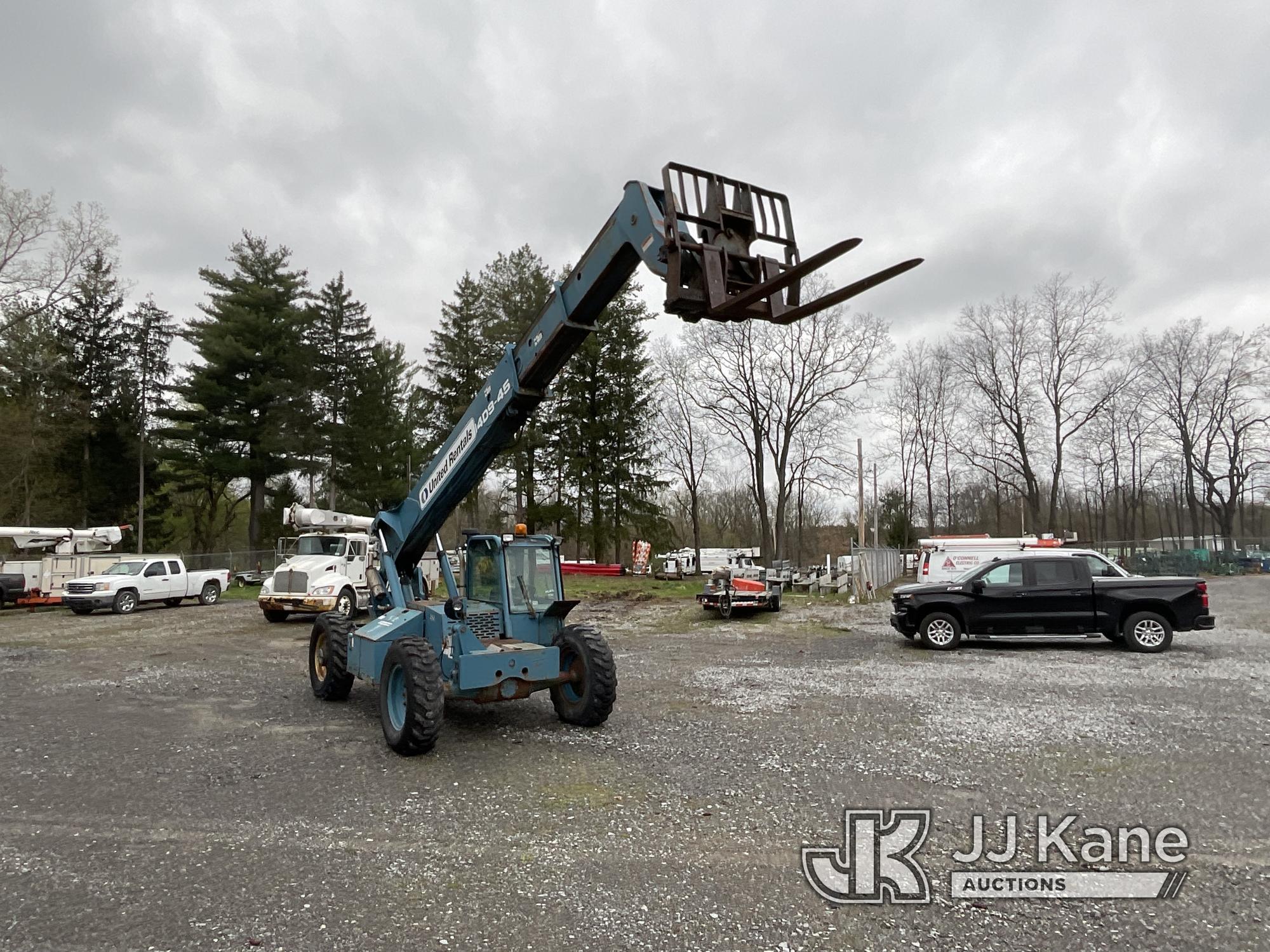 (Victor, NY) Gradall 534D9-45 Rough Terrain Telescopic Boom Forklift Runs, Moves, & Operates) (Rust