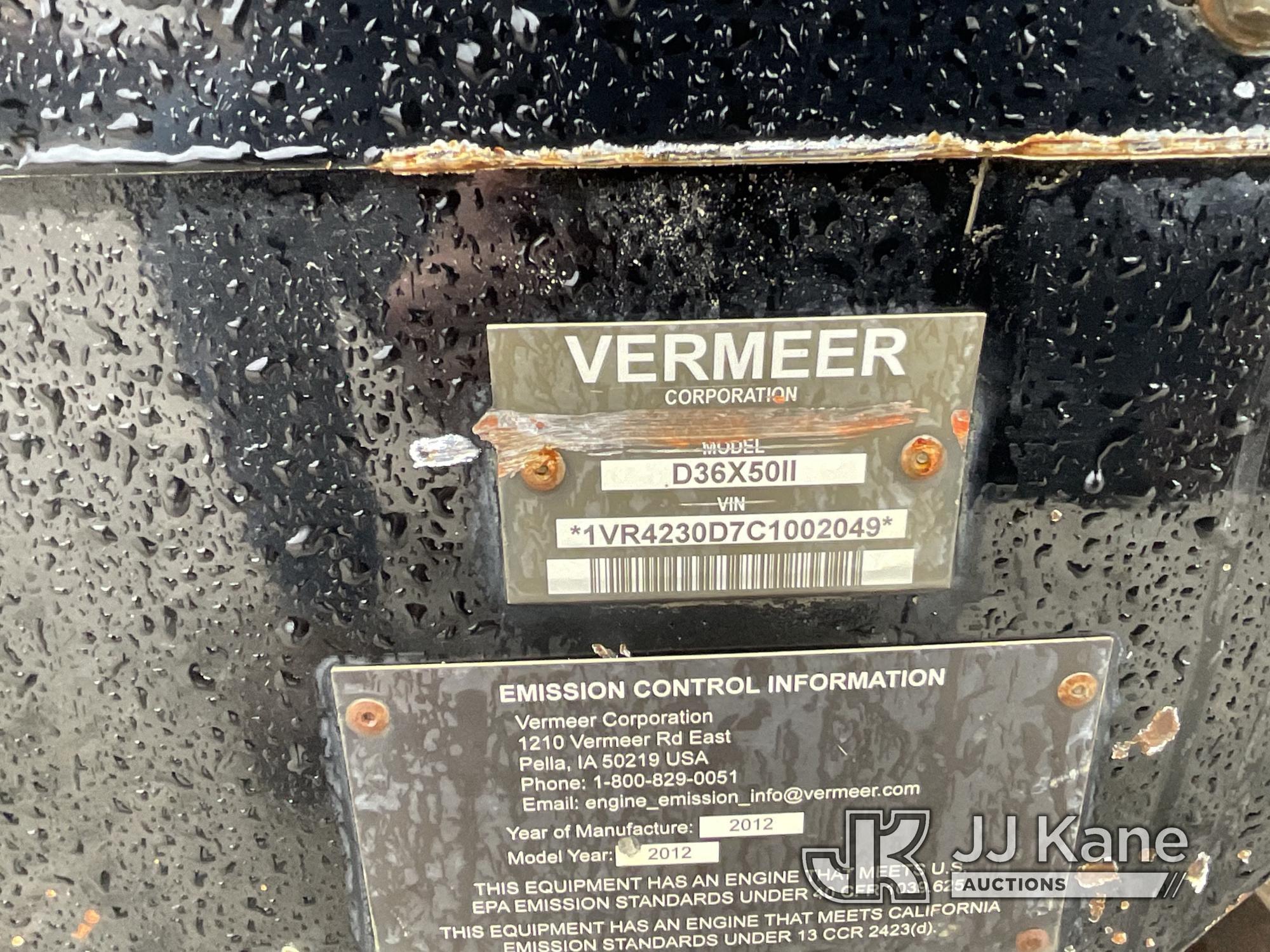 (Fishers, IN) 2012 Vermeer D36x50 Series II Directional Boring Machine Runs & Operates