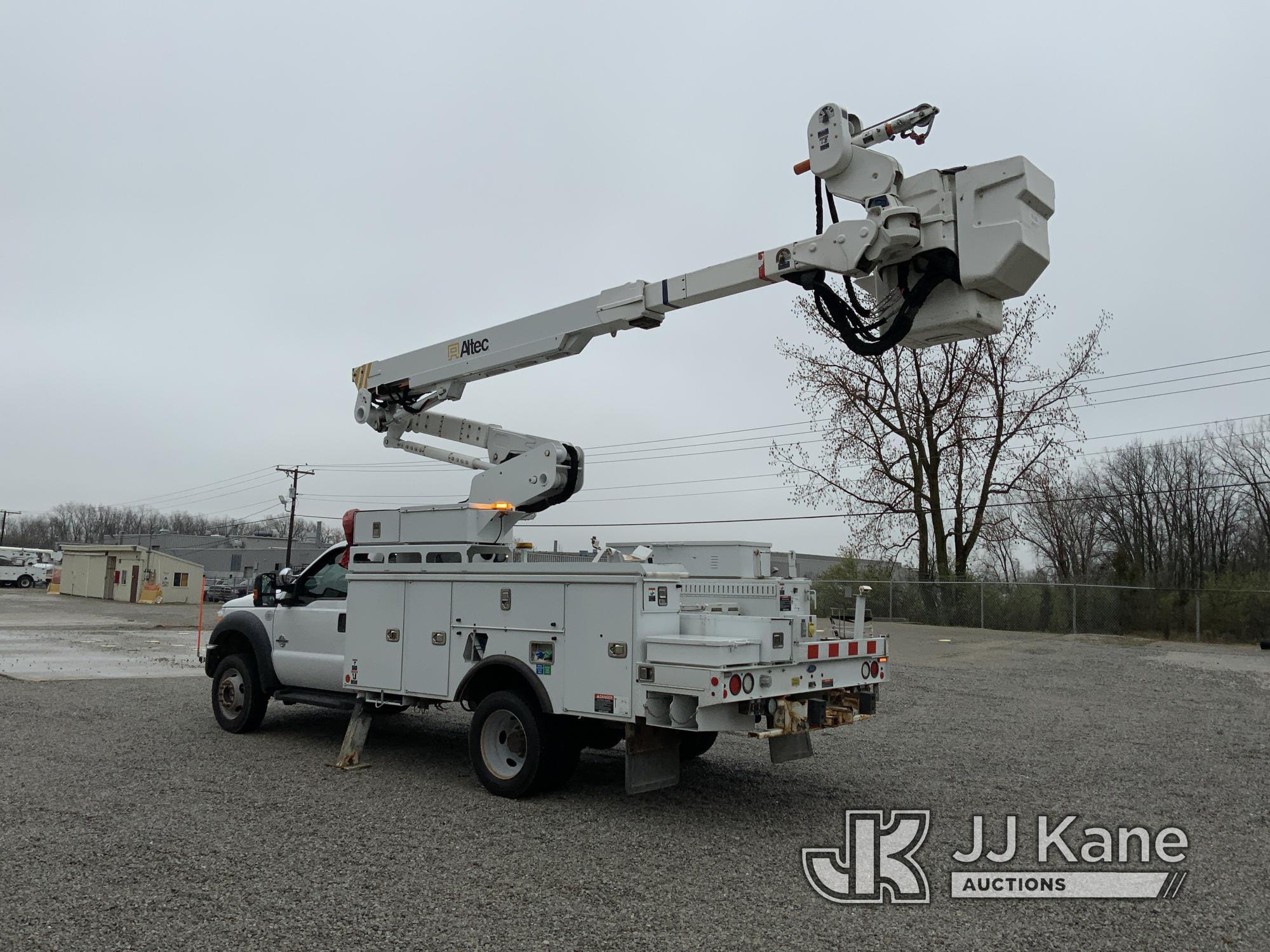 (Fort Wayne, IN) Altec AT40M, Articulating & Telescopic Material Handling Bucket Truck mounted behin