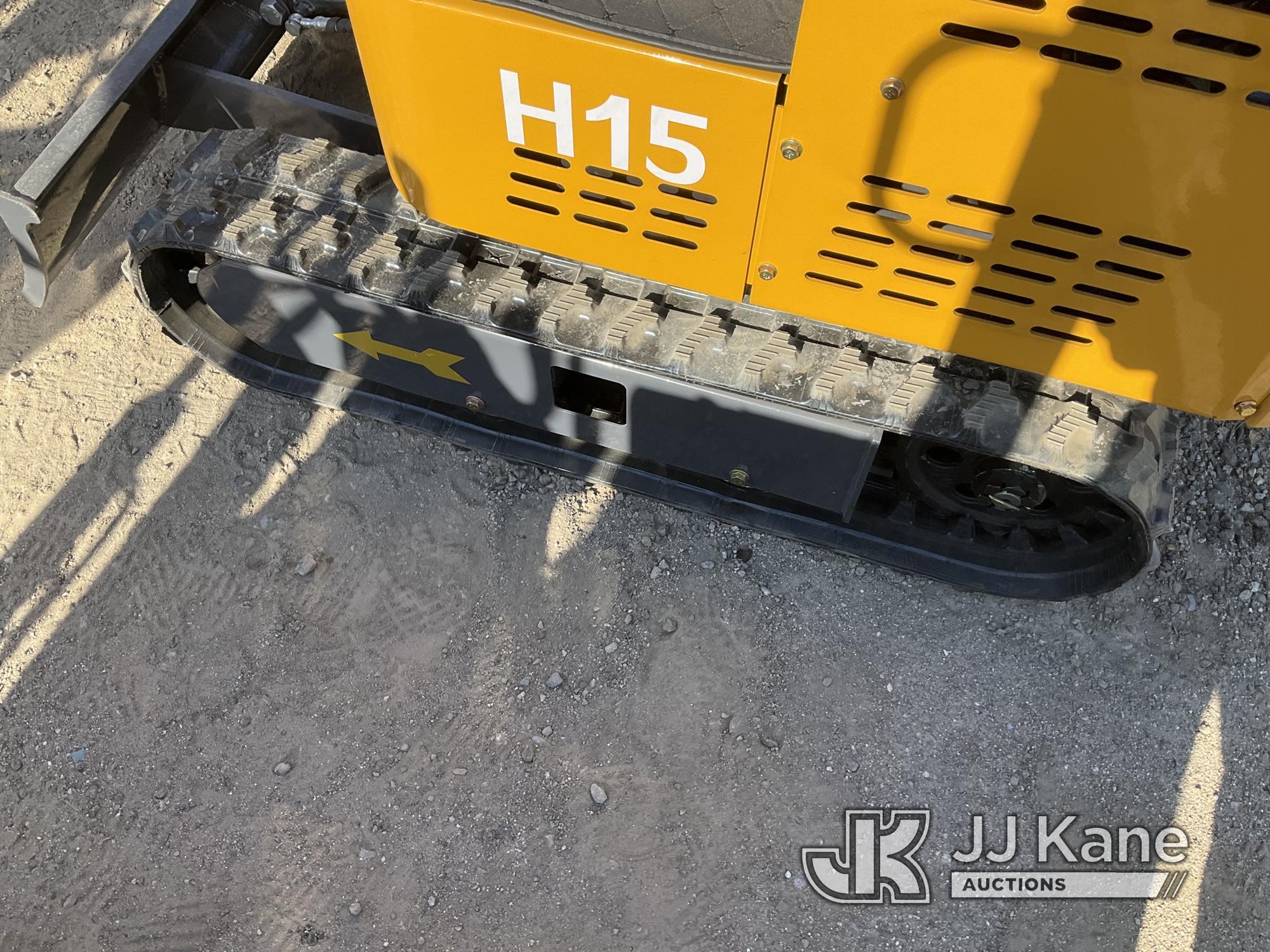 (Jurupa Valley, CA) 2024 AGT H15 Mini Hydraulic Excavator, bkt, ripper, 2 ft 8 in. stick, aux hyd, d