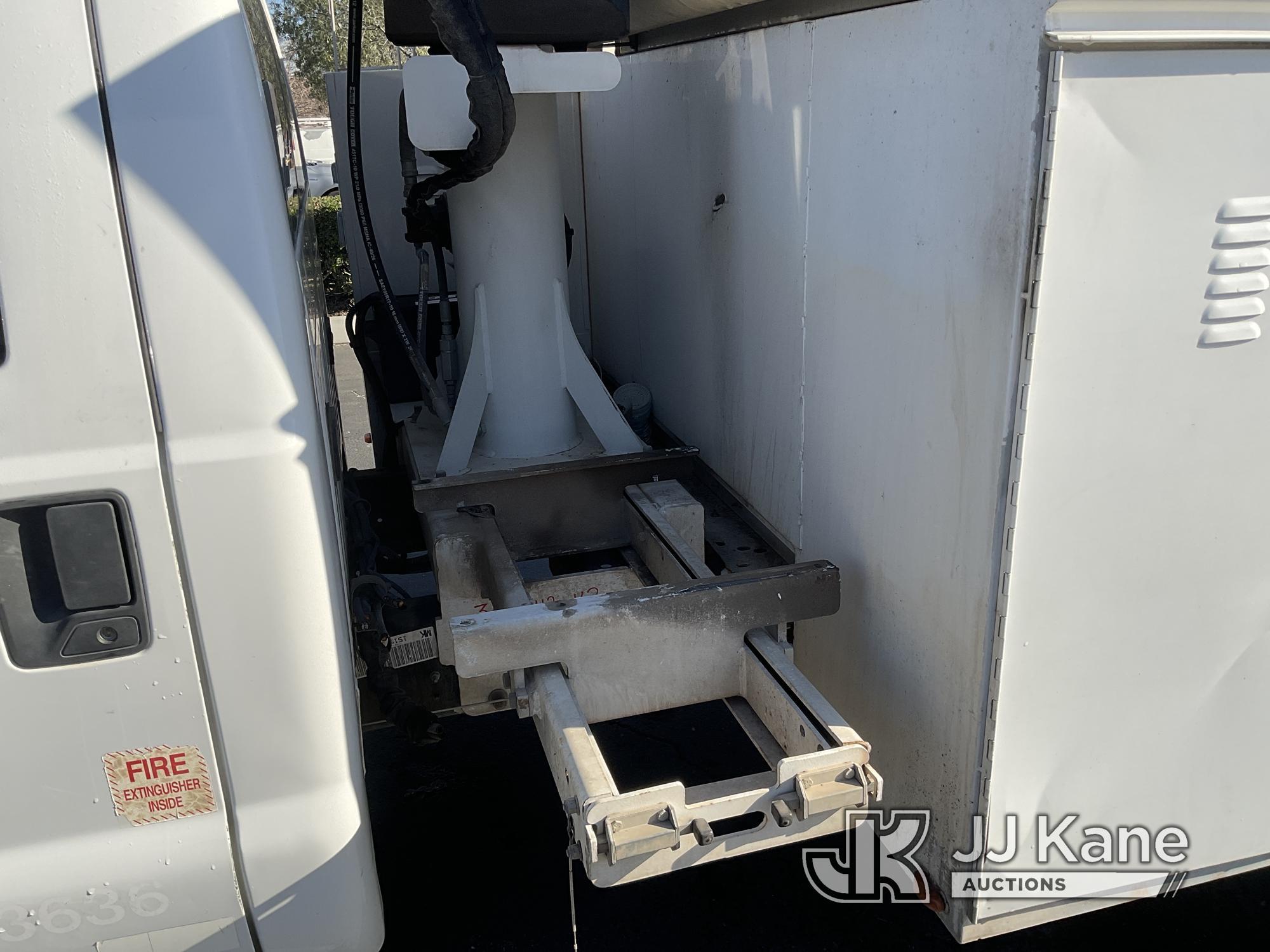 (Jurupa Valley, CA) Altec AT200A, , 2012 Ford F450 Service Truck Runs & Moves, Missing Generator and