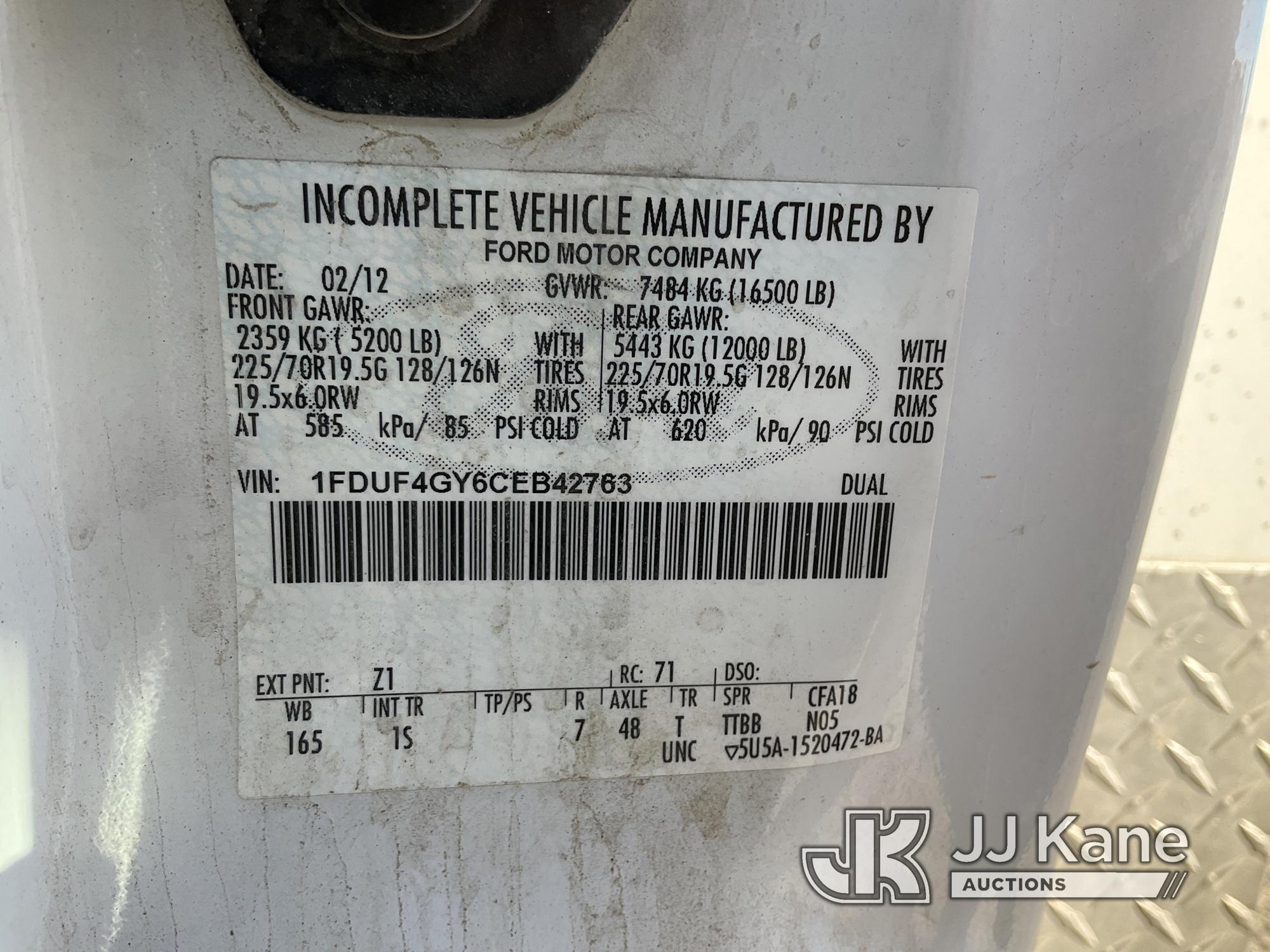 (Jurupa Valley, CA) 2012 Ford F450 Service Truck Not Running, Cranks, Will Not Start, Condition Unkn