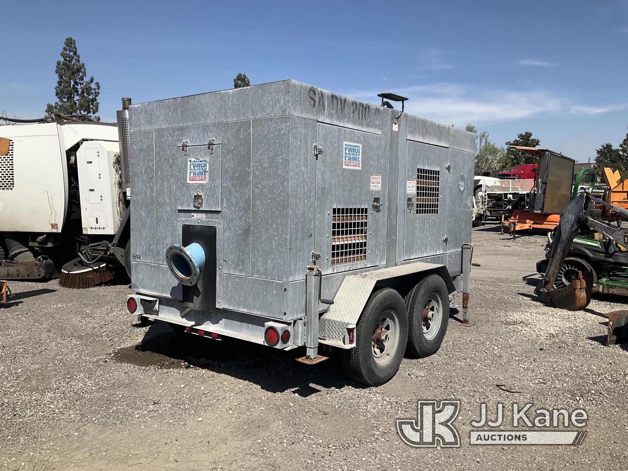 (Jurupa Valley, CA) 2007 Portable Pump Not Running, Missing Key, True Hours Unknown, Application for