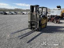 (Las Vegas, NV) 1997 Yale GLC050 Solid Tired Forklift, 5,000 Lb. Missing LPG Tank Jump To Start, Run