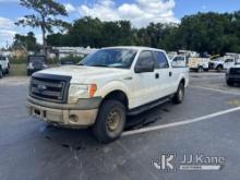 (Ocala, FL) 2014 Ford F150 4x4 Crew-Cab Pickup Truck Duke Unit) (Runs Rough, Check Engine Light On,