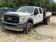 2011 Ford F450 Crew-Cab Flatbed Truck Jump To Start, Engine Cranks Then Dies, Not Running, Condition