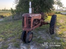 1950 Massey Harris Utility Tractor Not Running, Condition Unknown