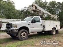 Altec AT235, Articulating & Telescopic Non-Insulated Bucket Truck mounted behind cab on 2004 Ford F4