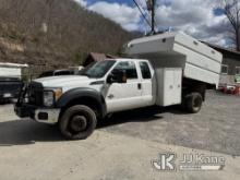 2016 Ford F550 4x4 Extended-Cab Chipper Dump Truck Runs, Moves & Dump Operates) (Low Power, Check En
