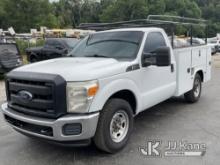 (Ocala, FL) 2013 Ford F250 Service Truck Runs, Moves) (Check Engine Light On, Minor Body And Paint D