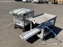 (2) Utility Carts with Tarps & Metal Tubes NOTE: This unit is being sold AS IS/WHERE IS via Timed Au