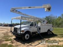 HiRanger TCX-55, Material Handling Bucket Truck rear mounted on 2007 Ford F750 Utility Truck Jump to