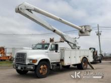 (Holdrege, NE) Altec AA600, Bucket Truck rear mounted on 1999 Ford F800 Utility Truck Runs, Moves, a
