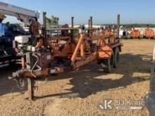 (Byram, MS) 1993 Sherman Reilly CRT-372-T 3-Position T/A Reel Trailer Moves, Engine Spins but Will N