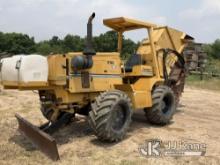 (San Antonio, TX) 2002 Vermeer V120 Rubber Tired Earthsaw Runs Moves & Operates.) Possib