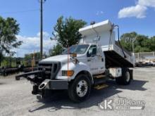 2011 Ford F750 Dump Truck Runs Moves & Dump Operates, Brakes Lock Up, Body & Rust Damage, Must Tow