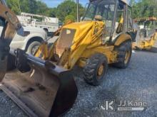 2003 JCB 214 4x4 Tractor Loader Backhoe Not Running, Condition Unknown, Rust Damage