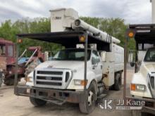 (Charlotte, MI) Altec LR756, Over-Center Bucket Truck mounted behind cab on 2013 Ford F750 Chipper D