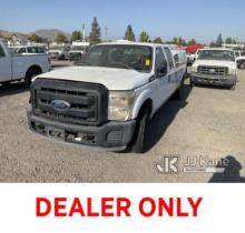 2012 Ford F250 Crew-Cab Pickup Truck Not Running, Stripped Of Parts, Cracked Windshield