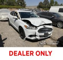 (Jurupa Valley, CA) 2016 Ford Fusion Hybrid 4-Door Sedan Not Running, Has Check Engine Light, Has Bo