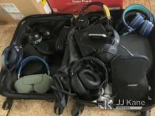 Suitcase w/Headphones & Electronics NOTE: This unit is being sold AS IS/WHERE IS via Timed Auction a