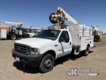 Altec AT35G, Articulating & Telescopic Non-Insulated Bucket Truck mounted behind cab on 2002 Ford F5