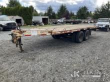(Tacoma, WA) 1978 Ditch Witch T/A Tagalong Flatbed Trailer Towable