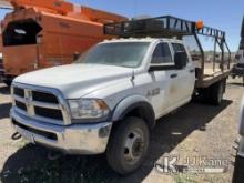 (Keenesburg, CO) 2014 RAM 5500 4x4 Flatbed Truck Runs & Moves) (Check Engine Light On