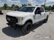 2017 Ford F250 4x4 Crew-Cab Pickup Truck Runs & Moves) (No Serpentine Belt, Will Not Stay Running Wi