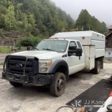 (Hanover, WV) 2012 Ford F550 4x4 Chipper Dump Truck Jump To Start, Runs Rough, Does Not Move, Engine