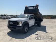 (Villa Rica, GA) 2018 Ford F450 Dump Flatbed Truck Runs, Moves & Dump Operates) (Body/Paint Damage