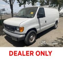 2006 Ford E150 Cargo Van Runs, Moves, Abs Light Is On