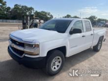 2017 Chevrolet Silverado 1500 4x4 Extended-Cab Pickup Truck Runs & Moves) (Jump To Start, Lower Fron