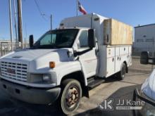(Houston, TX) 2008 GMC C4500 Enclosed Utility Truck Not Running, Condition Unknown, Mileage Unknown,