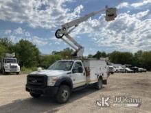 (Des Moines, IA) Altec AT37G, Articulating & Telescopic Bucket Truck mounted behind cab on 2011 Ford