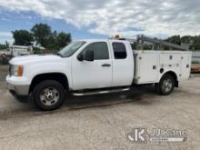 2013 GMC Sierra 2500HD Extended-Cab Service Truck Runs & Moves) (Rust Damage, No Rear Seat