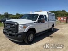 2016 Ford F250 4x4 Extended-Cab Pickup Truck Runs, Moves, Jump To Start, Bed Cover Doors Are Damaged