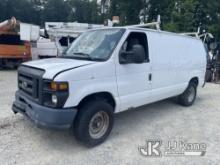 2013 Ford E250 Cargo Van Not Running, No Crank, Drivetrain Condition Unknown, Major Front End Damage