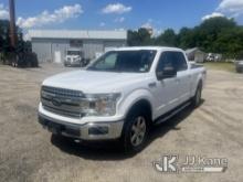 2018 Ford F150 4x4 Crew-Cab Pickup Truck Runs & Moves) (Transmission Light On, Chipped Windshield