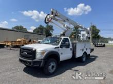 Altec AT37G, Articulating & Telescopic Bucket Truck mounted behind cab on 2011 Ford F550 Service Tru