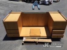 (Jurupa Valley, CA) 1 Wood Office Desk (Used) NOTE: This unit is being sold AS IS/WHERE IS via Timed